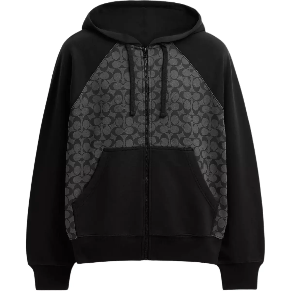 COACH Sweatshirts Men's Black Hooded Moderate