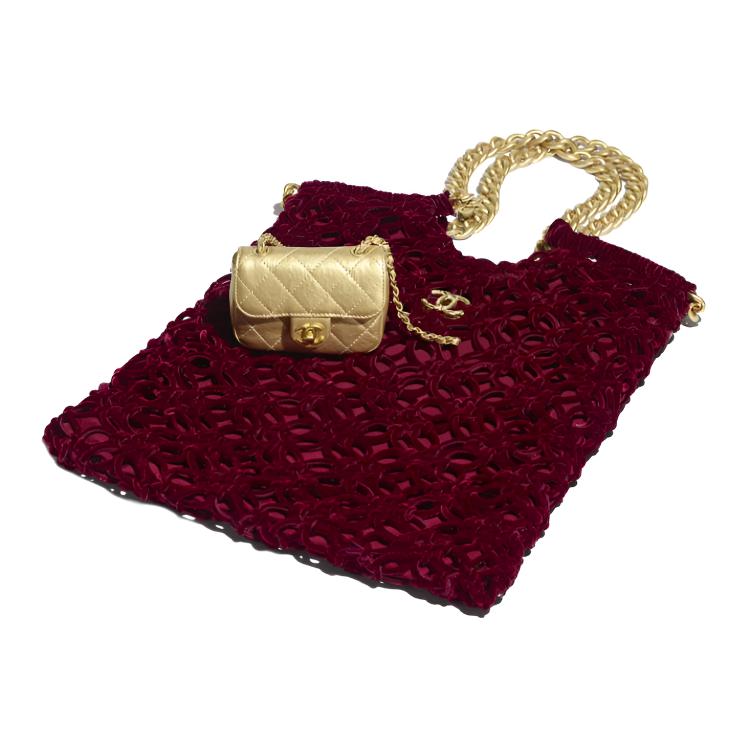 Женская сумка Chanel Tote (бордовая) — фото 3