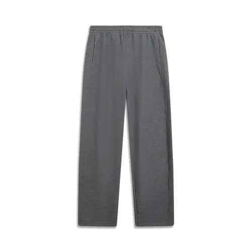 Li Ning Sports Life Collection Fleece Lined Thermal Embroidery Letter Knitted Sweatpants Women's
