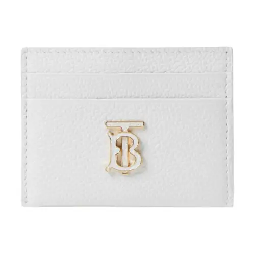 Burberry Leather Card Holder Women's White
