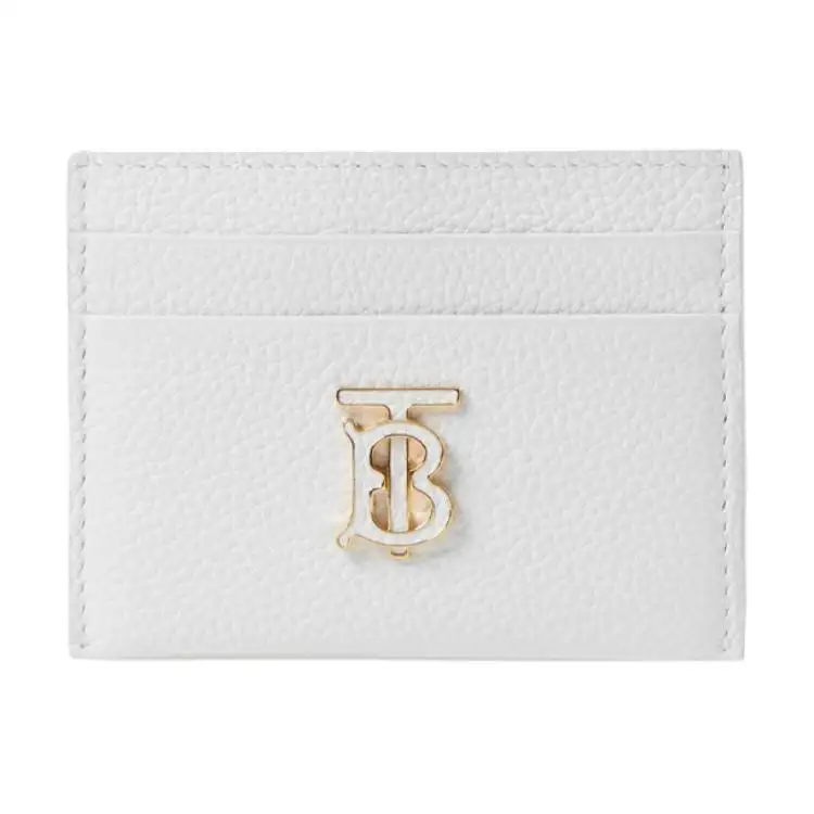 Burberry Leather Card Holder Women's White