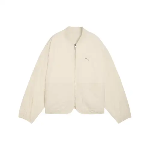 PUMA ESSENTIALS Jackets Women's White Crew Neck Moderate Other