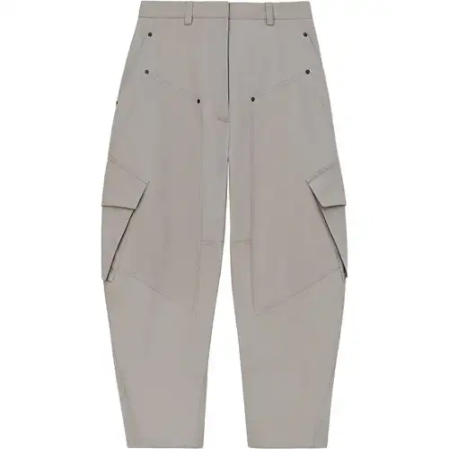 LOEWE Cargo Cotton Gabardine Trousers Fog Grey