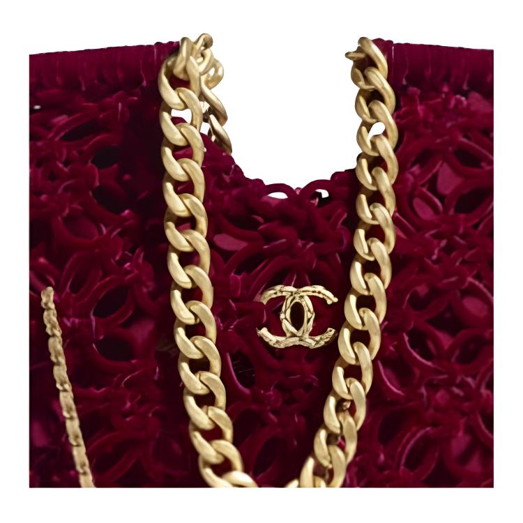 Женская сумка Chanel Tote (бордовая) — фото 4