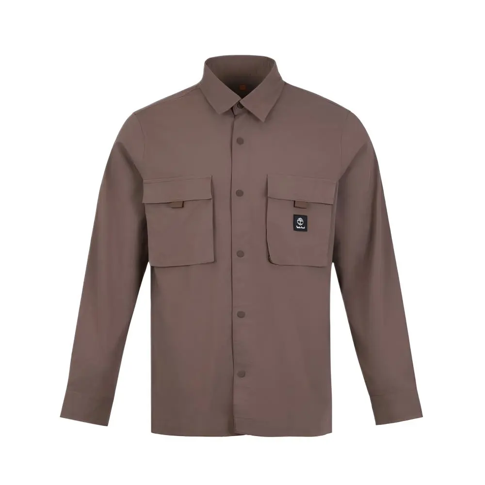 Timberland Shirts Men's Brown Lapel Moderate
