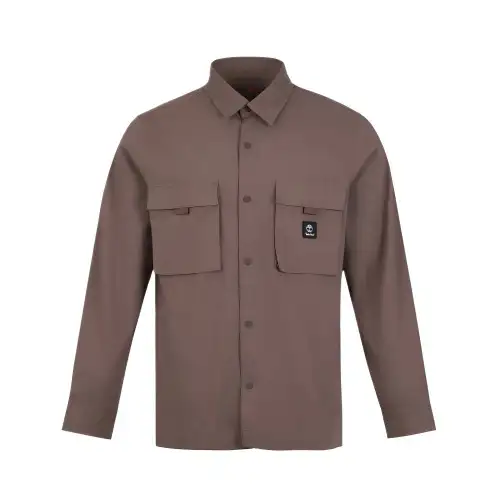 Timberland Shirts Men's Brown Lapel Moderate