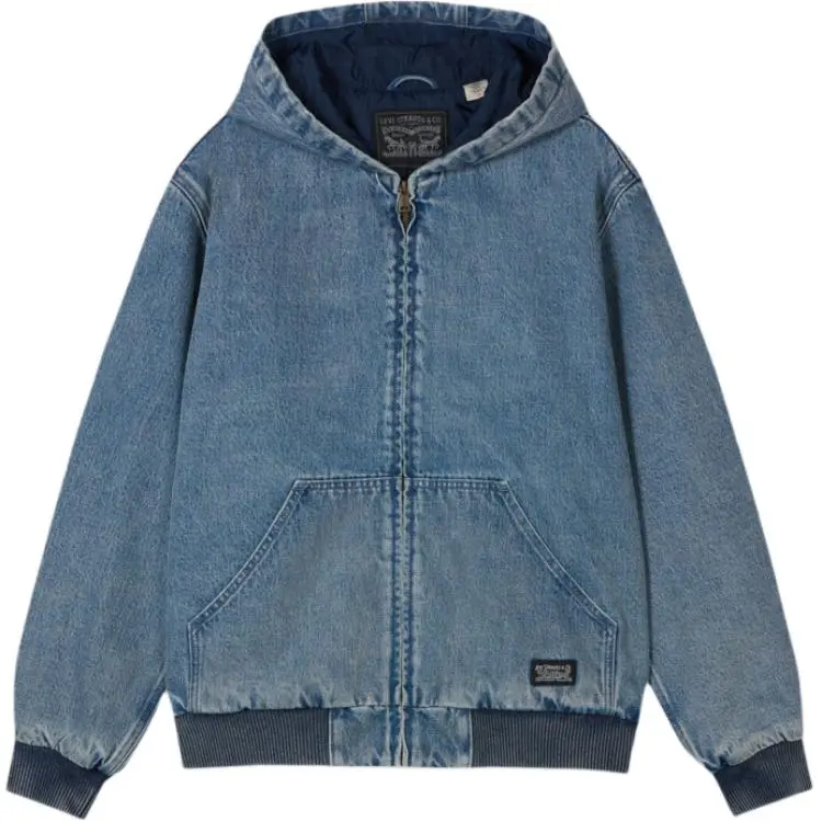 Levi's Denim Jackets Men's Medium Blue Hooded Moderate