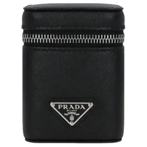 PRADA Nylon Fabric Clutch Unisex Black