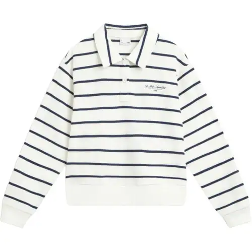 Li Ning Sweatshirts Women's White Lapel Moderate Regular