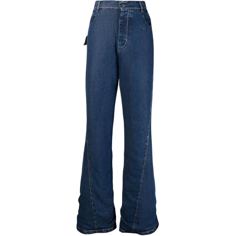 Bottega Veneta Jeans Women's Blue Moderate Flared Pants