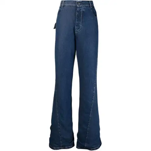 Bottega Veneta Jeans Women's Blue Moderate Flared Pants