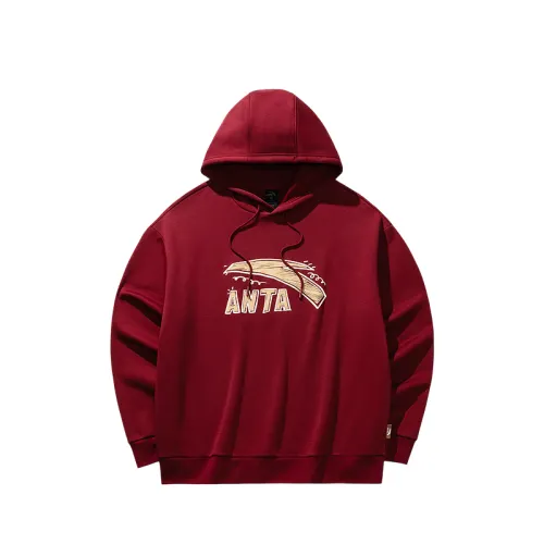 Anta Fall Sweatshirt Unisex Litchi Red