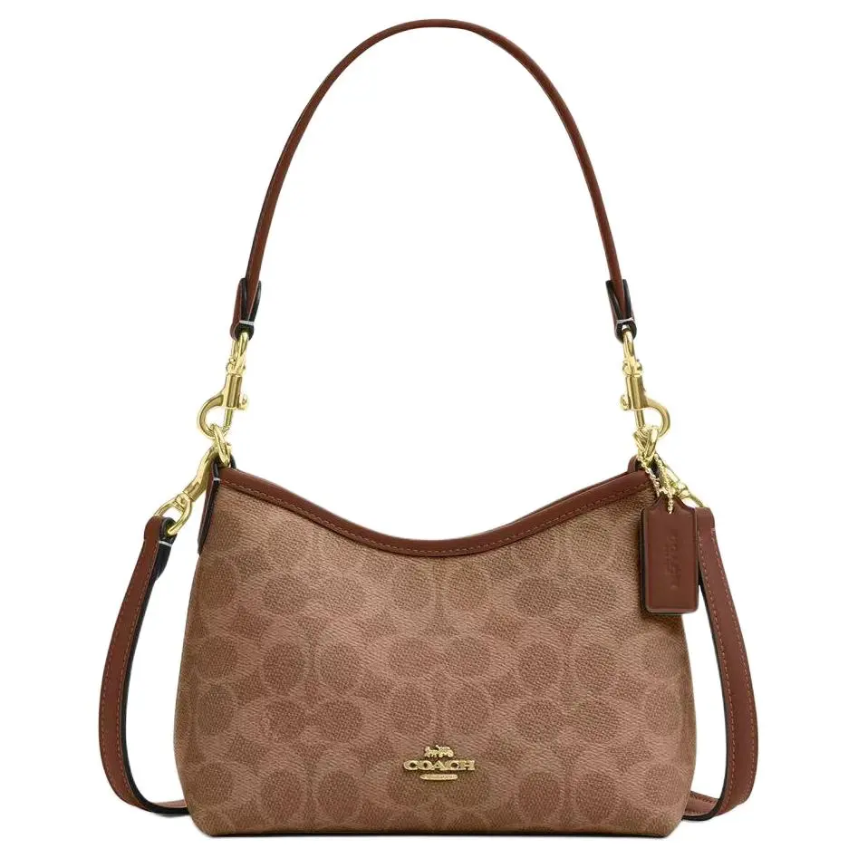 COACH Laurel Artificial Leather Shoulder Bag Small Women's Brown