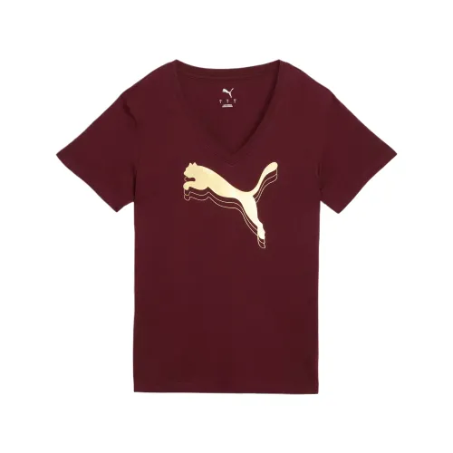 Puma Essentials Metallic Women's V-Neck Tee
