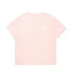 Li Ning T Shirts Women's Salt Pink Crew Neck Moderate Straight Fit