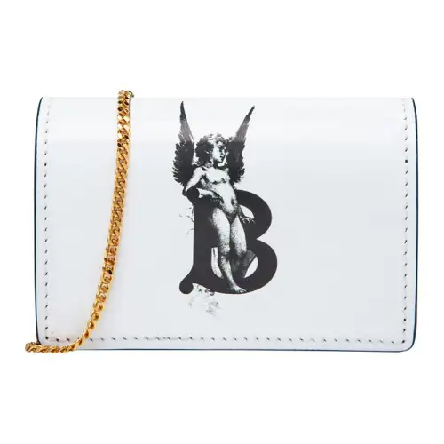 Burberry Print Calfskin Shoulder Bag, Crossbody Bag Mini Women's White