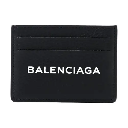 Balenciaga Cow Leather Card Holder Men's Black