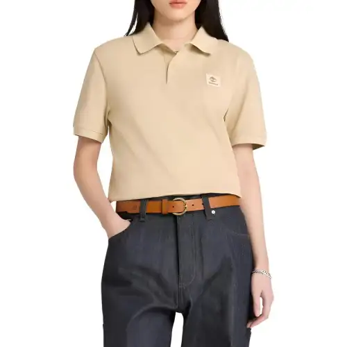 Timberland Polo Shirts Unisex Beige Polo Collar Moderate