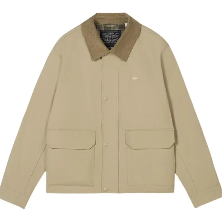 Levi's Jackets Men's Khaki Lapel Moderate Straight Fit