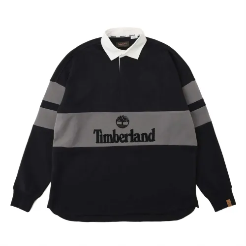 Timberland Polo Shirts Unisex Graphite Blue Lapel Moderate