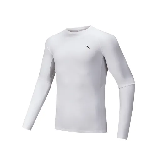 ANTA T Shirts Men's Pure White 1 Crew Neck