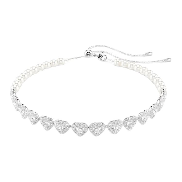 Swarovski Swarovski Ariana Grande Ariana Grande Capsule Collection Inlaid Design Rhodium Plated Necklace Women's White
