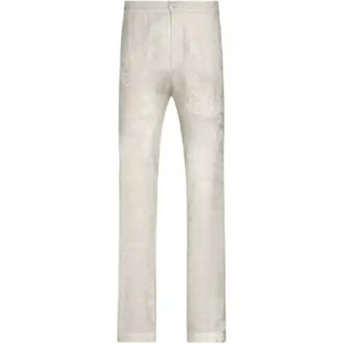 DIOR Quarterly New Products Casual Pants Men's White Moderate Straight Fit Pants