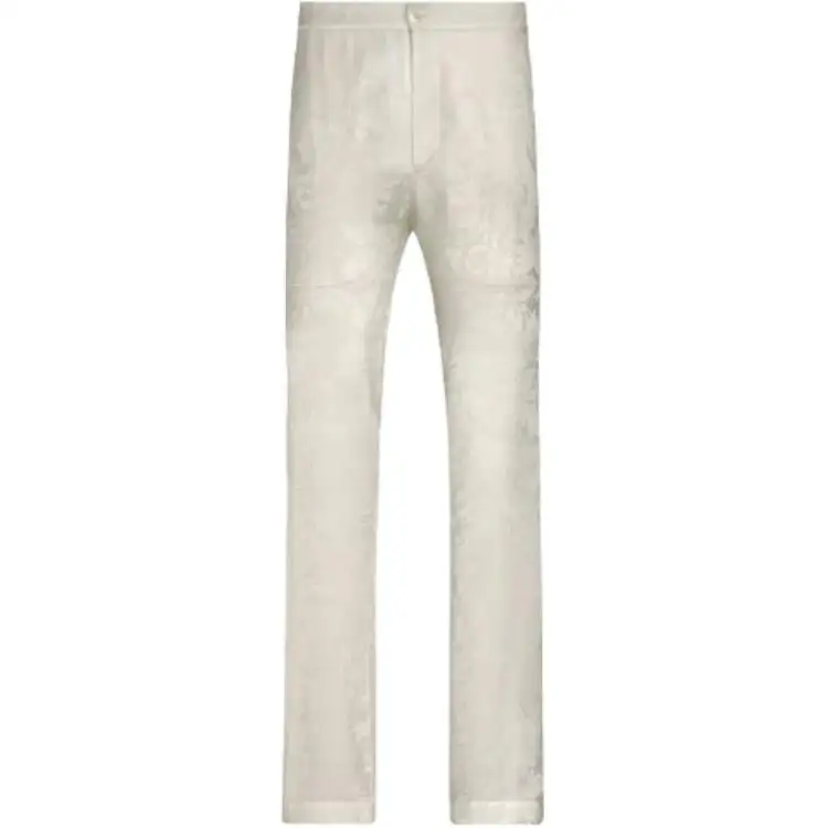 DIOR Quarterly New Products Casual Pants Men's White Moderate Straight Fit Pants