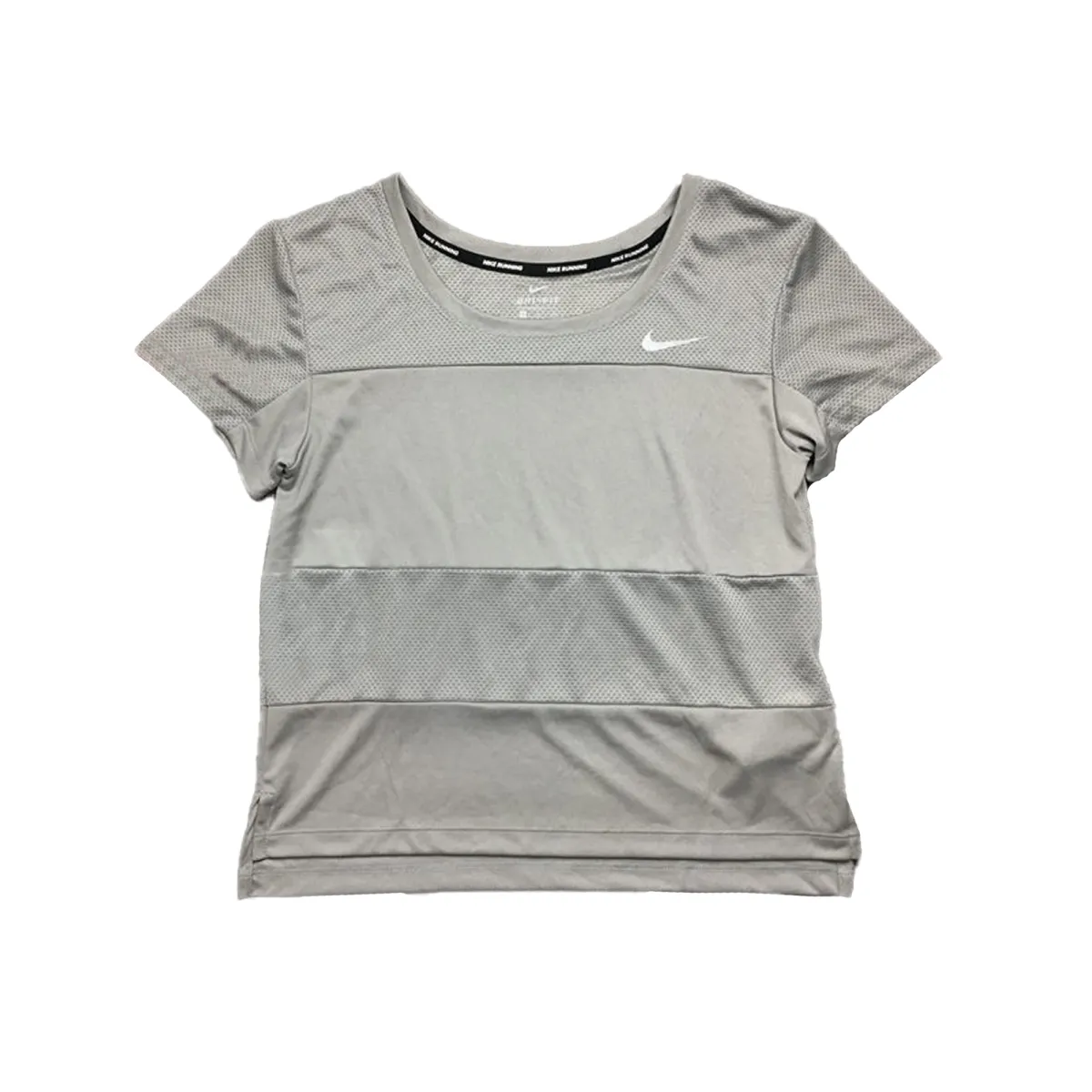 Nike T-Shirts Women's Light Gray Crew Neck Moderate