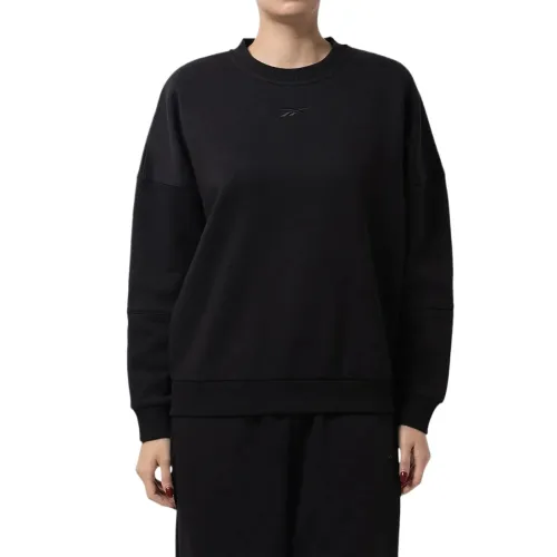 Reebok Sweatshirts Women's Black Crew Neck Moderate Other
