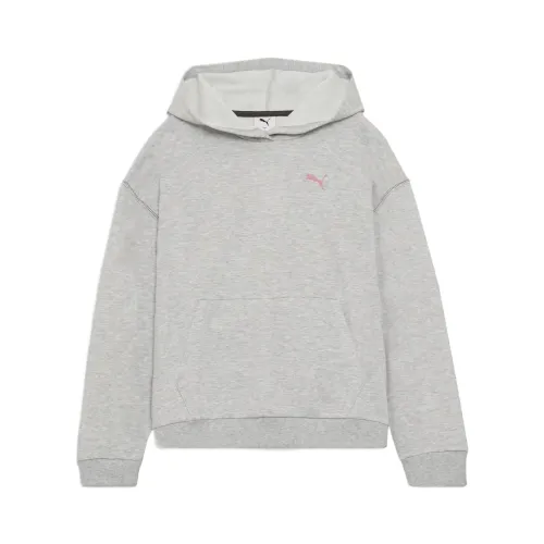 PUMA ESS Sweatshirts Women's Gray Hooded Moderate