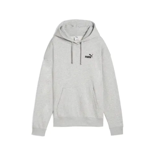 PUMA ESS Sweatshirts Women's Gray Hooded Moderate