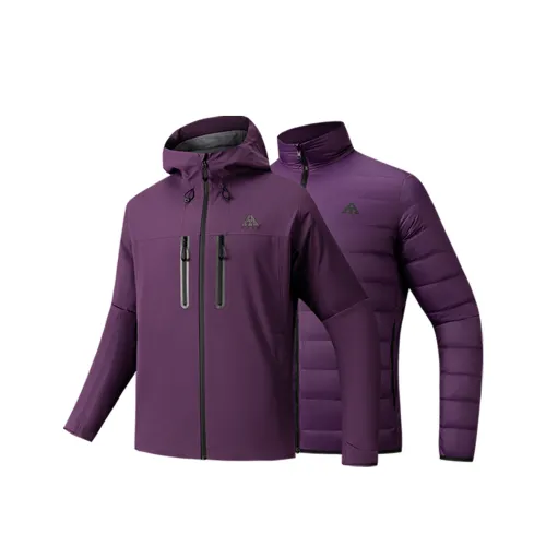 Anta Outdoor Collection Hiking Outdoor Adventure Waterproof And Windproof To Keep Warm Windbreaker Jacket Men's