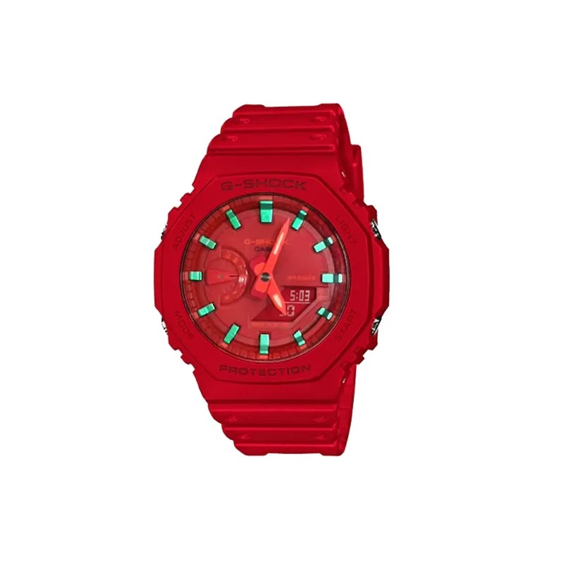 CASIO Men Liquid Crystal/Analog Dual Display Series Red Watch
