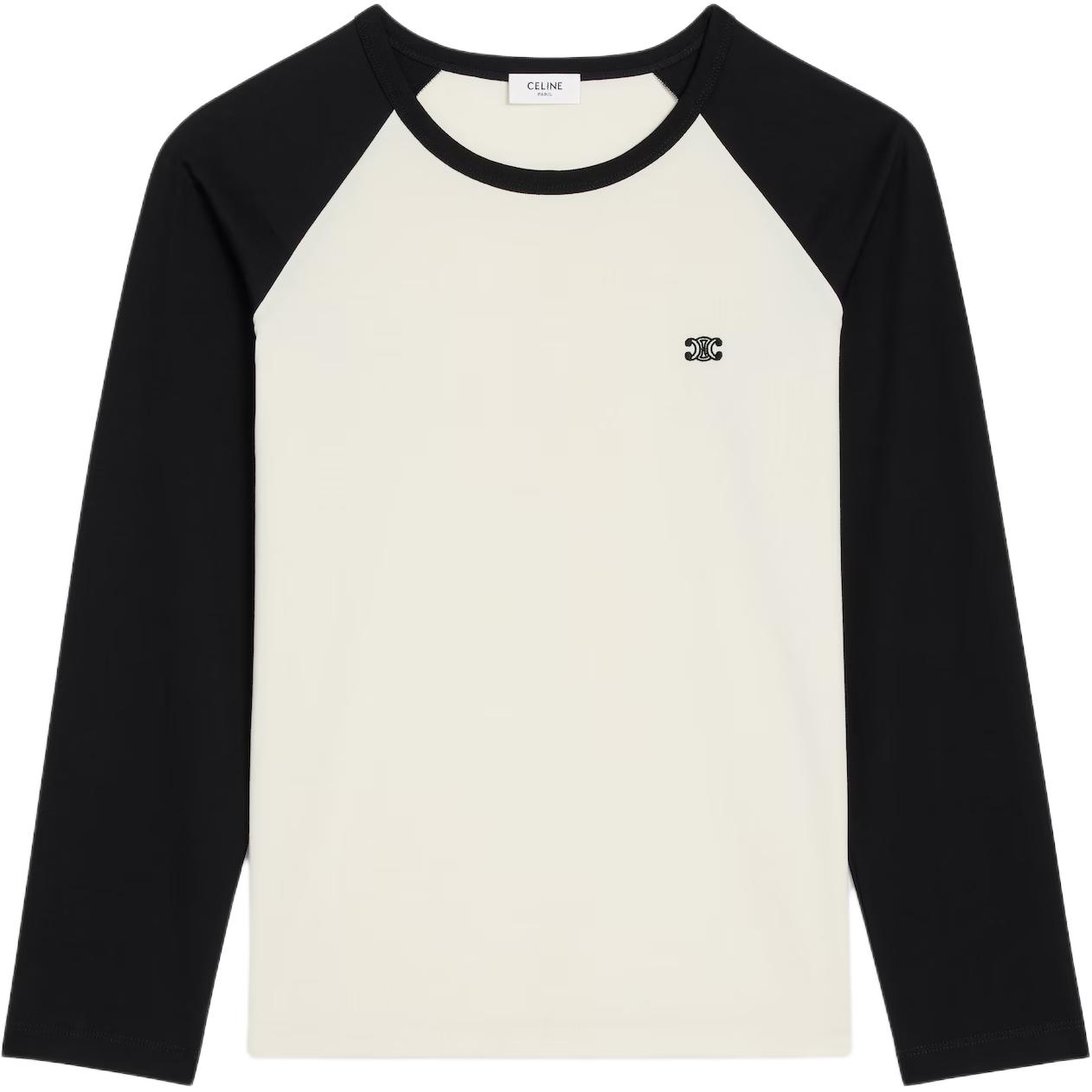 Женская футболка CELINE CELINE FW25 T (бело-черная)