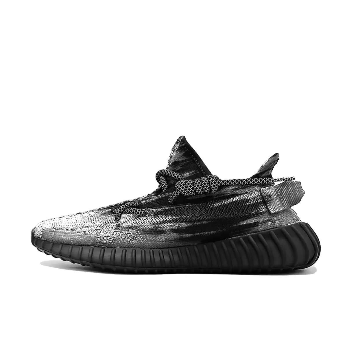 Adidas Originals Yeezy Boost 350 V2 White Silver Knight Cushioning Breathable Low top Casual Shoes Unisex Black