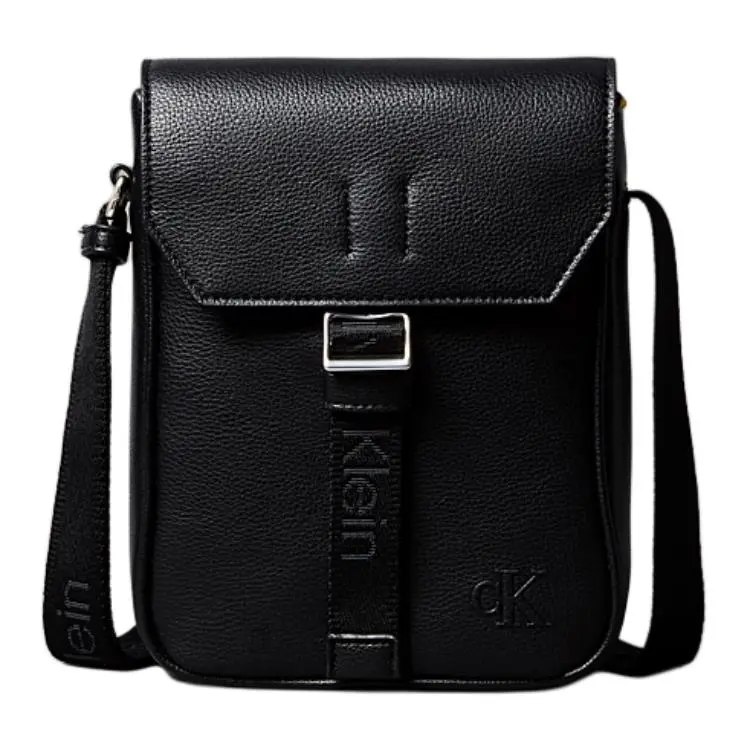 CALVIN KLEIN Pu Crossbody Bags Regular Men's Black