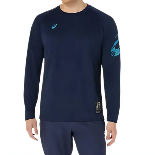 ASICS T Shirts Men's Midnight Crew Neck Moderate