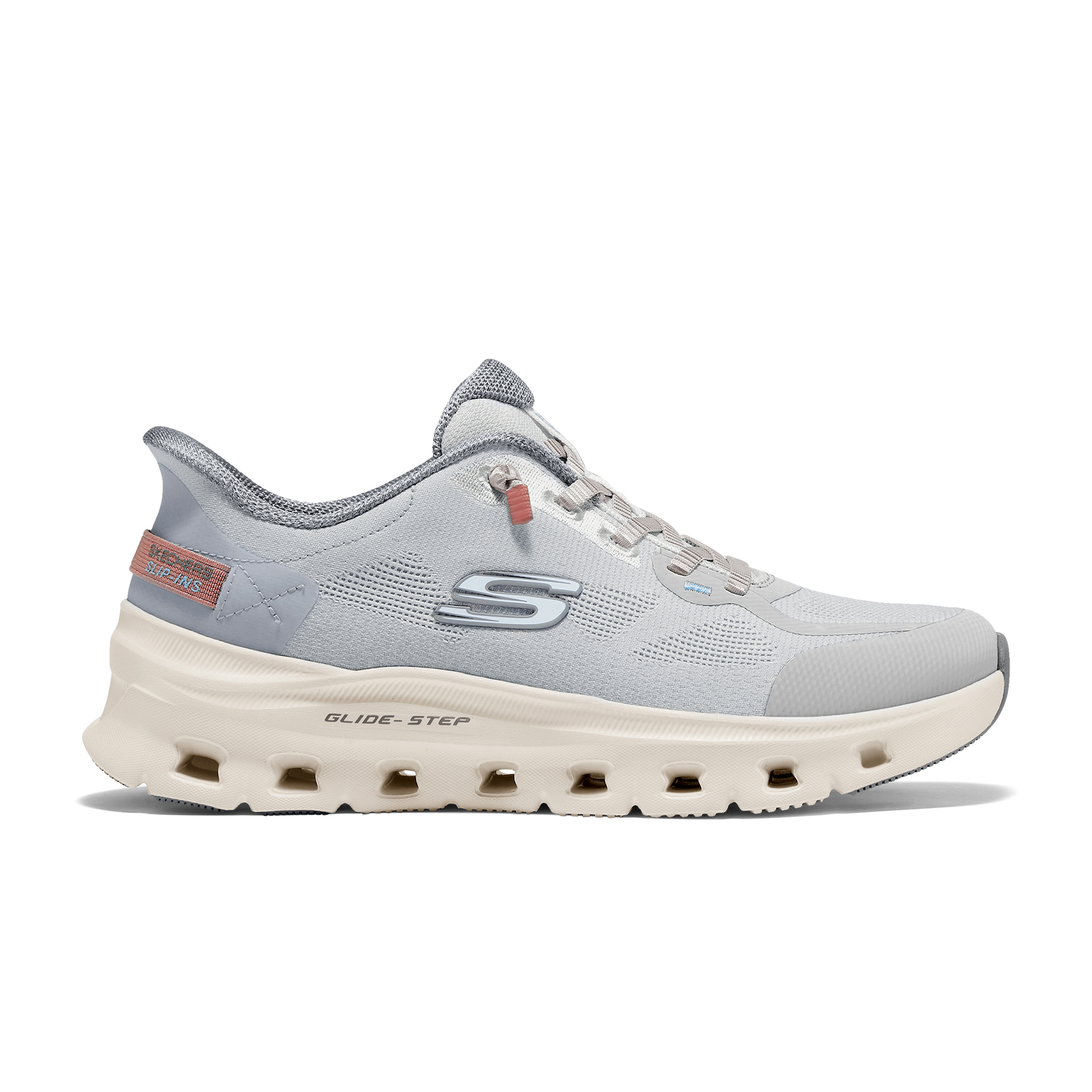 Skechers SPORT WOMENS Cushioning Breathable Low top Casual Running Shoes Women’s Light Gray