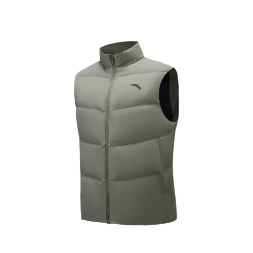 Anta Down Vest Men's Coffee Sepal Gray