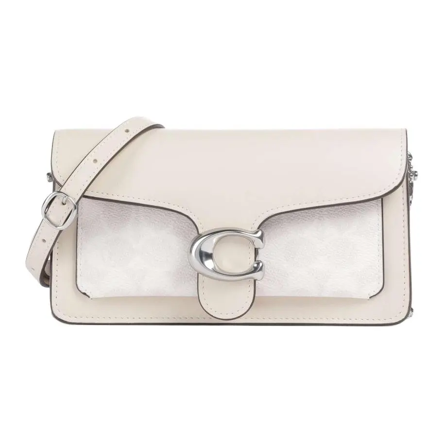 COACH Tabby Calfskin Portable Crossbody Bag, Shoulder Bag Small Women's Chalk White