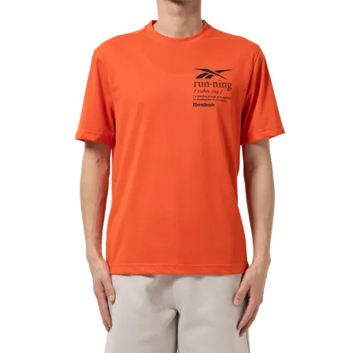 Reebok T Shirts Men's Red Crew Neck Moderate