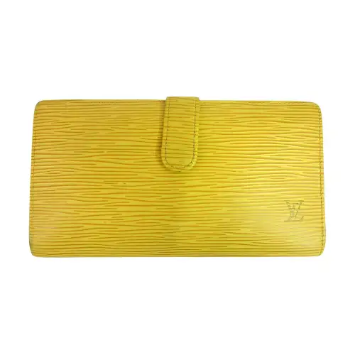 LOUIS VUITTON Epi Leather Wallet Unisex Yellow