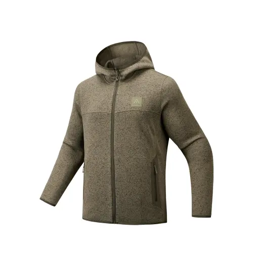 Anta Outdoor Collection Fleece Clothing Men's Dried Pine Green Heather Gray