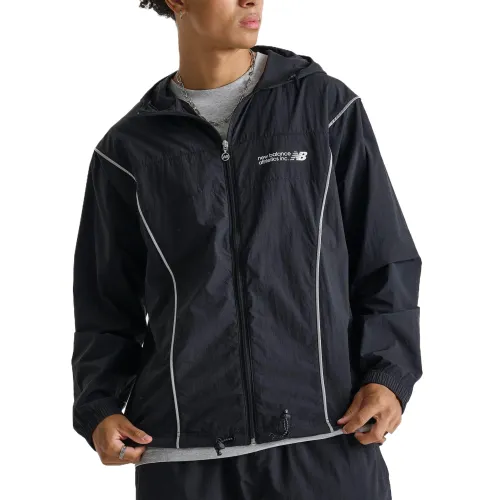New Balance Jackets Men's Black Hooded Moderate Other