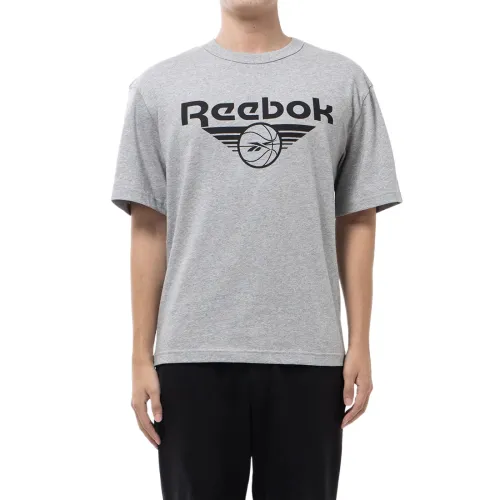 Reebok T Shirts Men's Gray Crew Neck