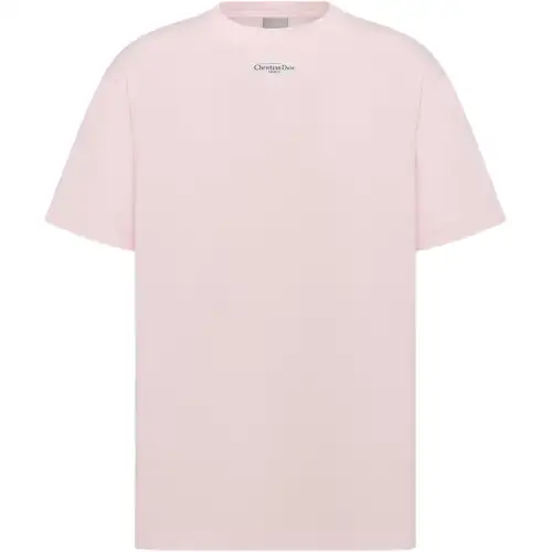 DIOR T Shirts Men's Pink Crew Neck Moderate