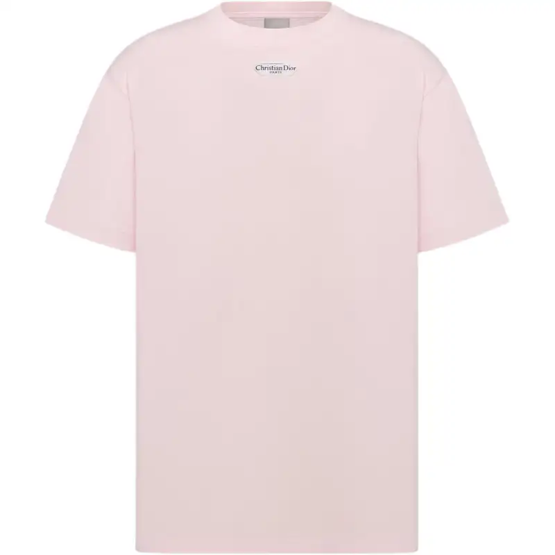 DIOR T Shirts Men's Pink Crew Neck Moderate