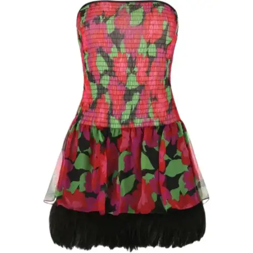 SAINT LAURENT Sleeveless Dress Women's Red