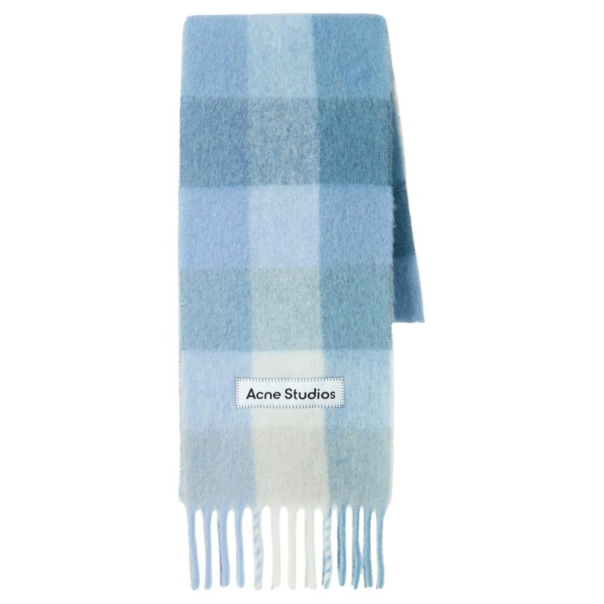 Шарф Acne Studios Plaid (бело-синий)